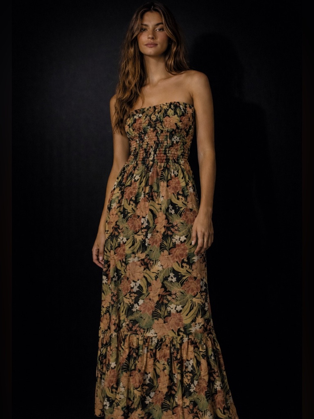 Function & Fringe Edit | Floral Maxi Dress | Anthropologie | Strapless